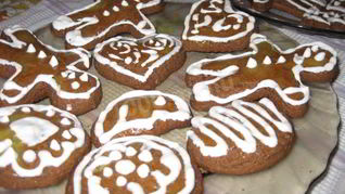 Новогодние имбирные пряники с глазурью
