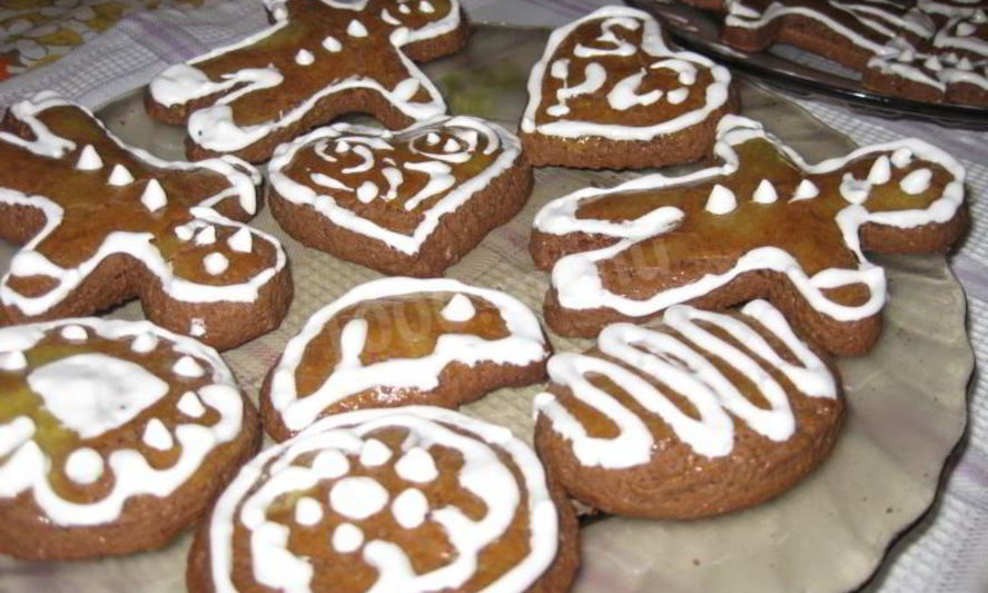 Рецепт новогодние имбирные пряники с глазурью