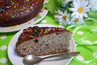 Постная коврижка с вареньем