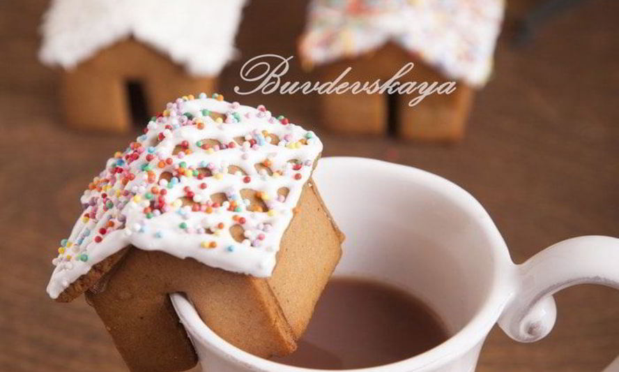 Рецепт пряничный домик на кружку