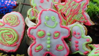 Пряники рождественские с глазурью