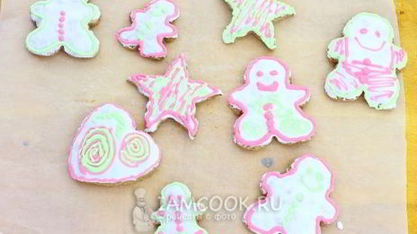 пряники рождественские с глазурью