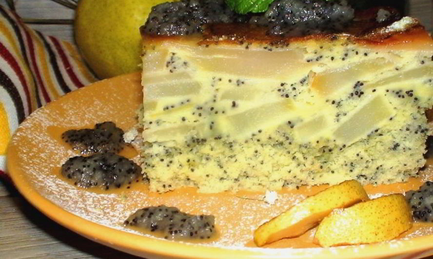 Рецепт макова — грушевая шарлотка с ванильно-грушевым вареньем