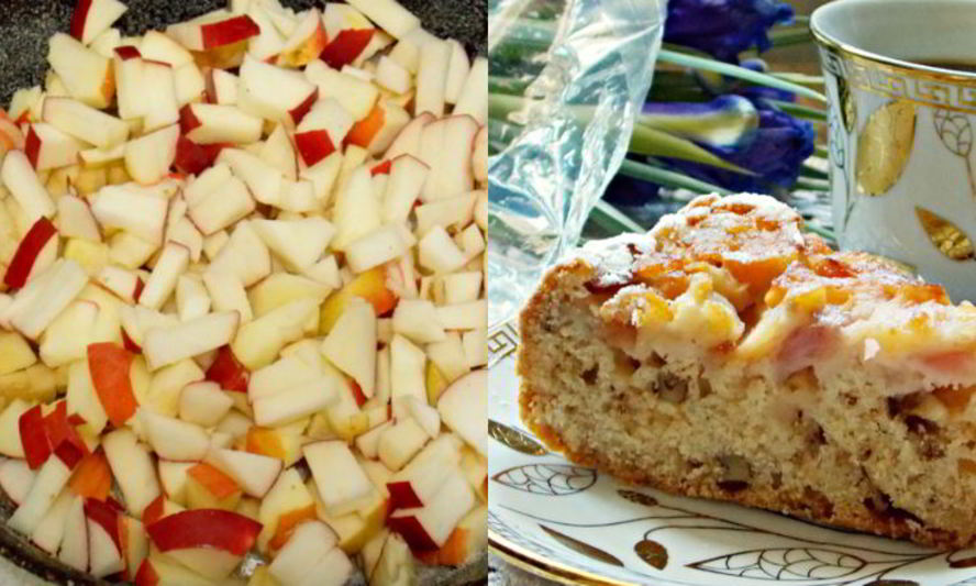 Рецепт постная шарлотка с яблоками