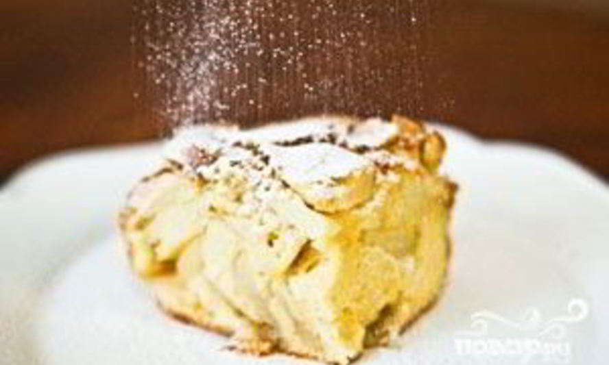 Рецепт шарлотка на простокваше с яблоками