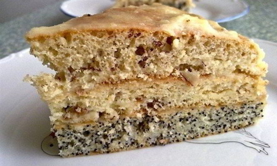 Рецепт шарлотка с маком и яблоками