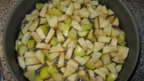 шарлотка с маком и яблоками