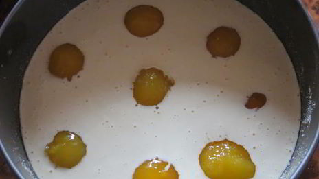 шарлотка с персиками