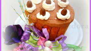 Шарлотка с шоколадным суфле-глясе