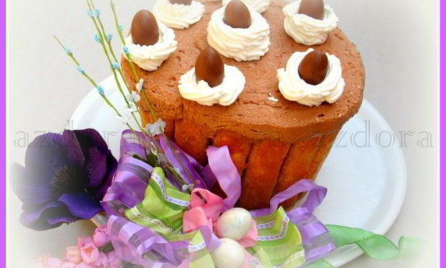 Рецепт шарлотка с шоколадным суфле-глясе