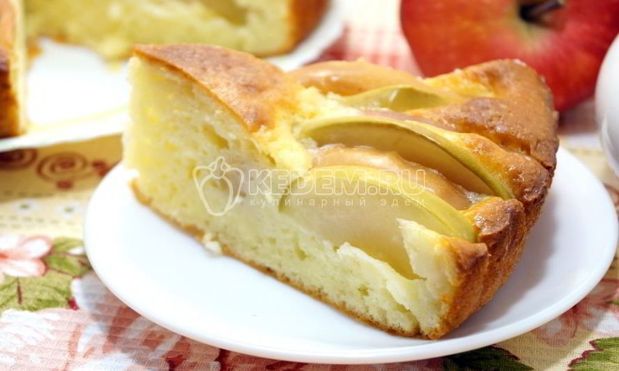 Рецепт шарлотка с творогом и яблоками