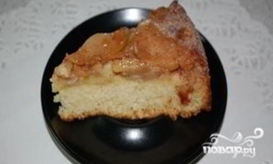 Рецепт шарлотка с яблоками и карамелью