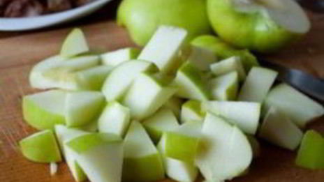 шарлотка с яблоками и ревенем