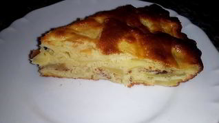 Шарлотка с яблоками на кефире