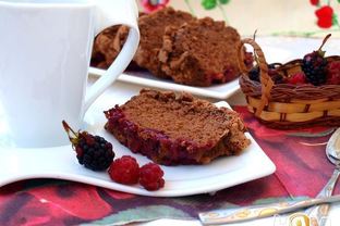 Шоколадная шарлотка с ягодами