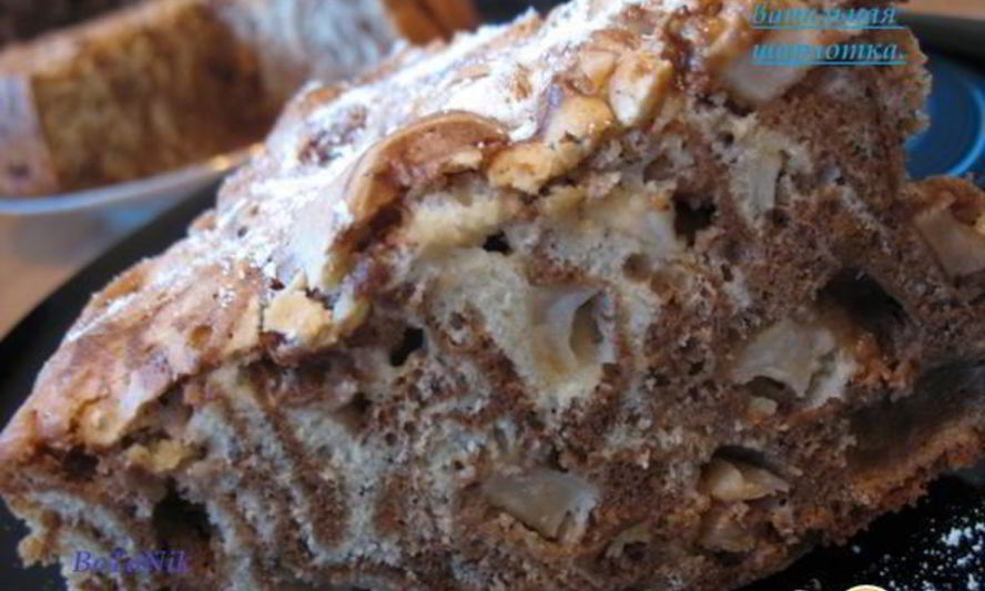 Рецепт шоколадно-ванильная шарлотка