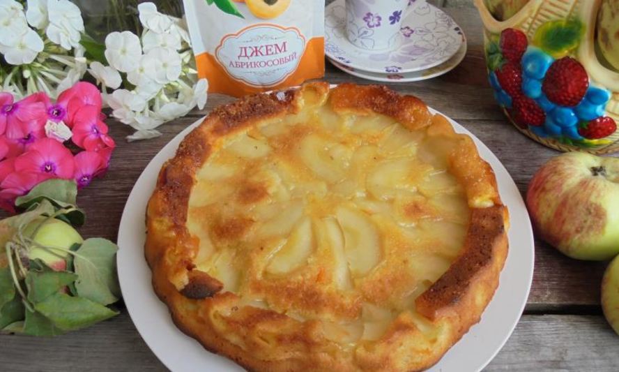 Рецепт яблочно-абриксовая шарлотка
