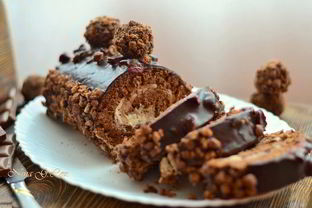 Шоколадно-трюфельный рулет