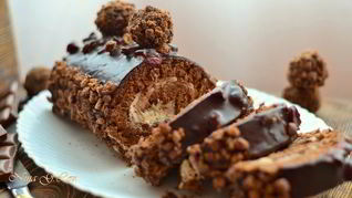 Шоколадно-трюфельный рулет