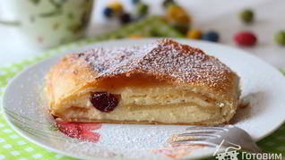 Австрийский штрудель с творожной начинкой