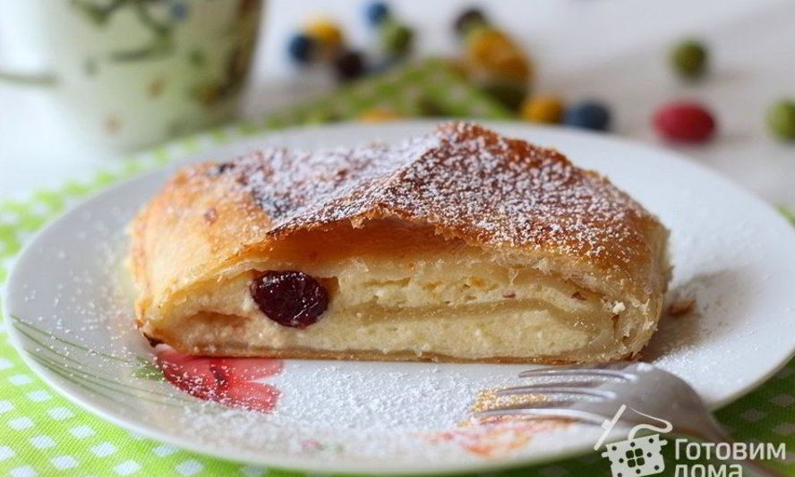 Рецепт австрийский штрудель с творожной начинкой