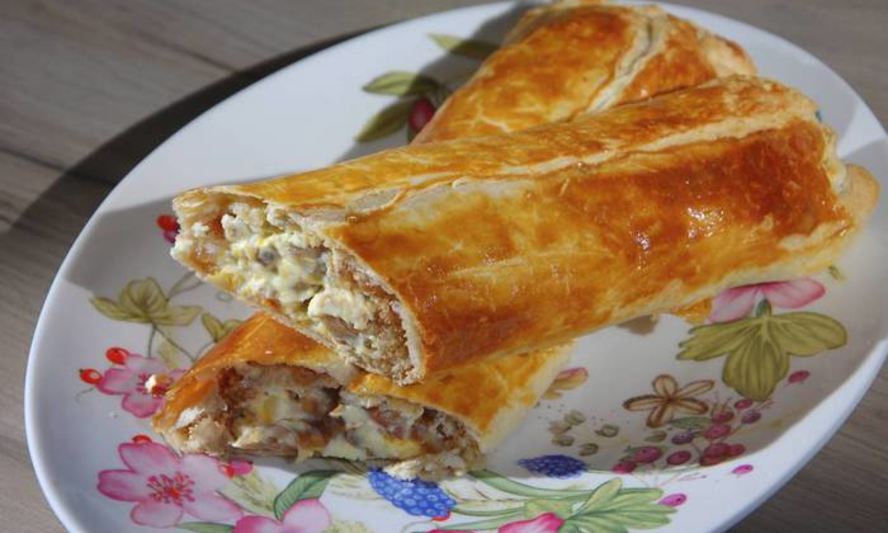 Рецепт быстрый штрудель с финиками и орехами