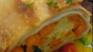 Домашний штрудель с овощной начинкой