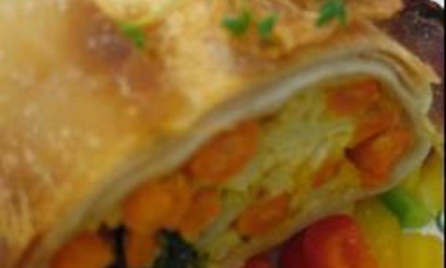 Рецепт домашний штрудель с овощной начинкой