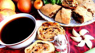 Хрустящий постный штрудель с ароматной полезной начинкой