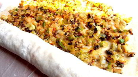 хрустящий постный штрудель с ароматной полезной начинкой