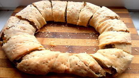 хрустящий постный штрудель с ароматной полезной начинкой