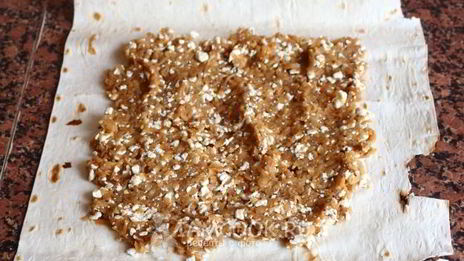 ленивый штрудель из лаваша с яблоками