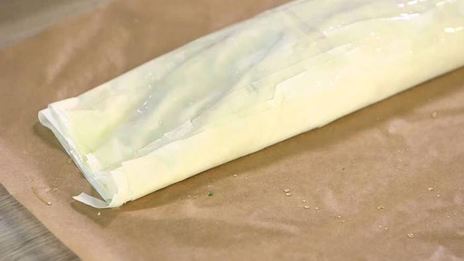 овощной штрудель с фасолью и паприкой