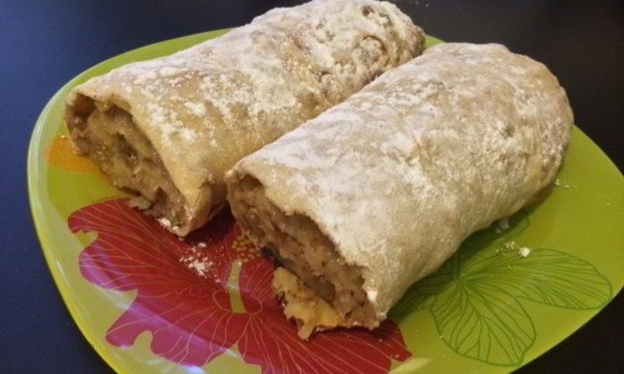 Рецепт постный яблочный штрудель