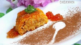 Рисовый штрудель с томатно-яблочным джемом