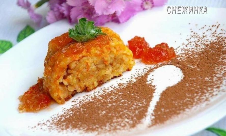 Рецепт рисовый штрудель с томатно-яблочным джемом