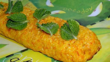 рисовый штрудель с томатно-яблочным джемом