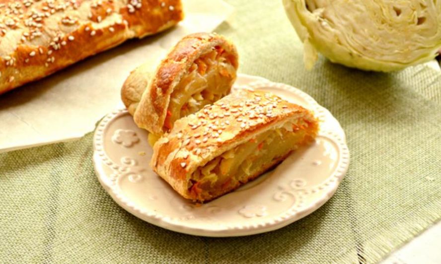 Рецепт штрудель с капустой