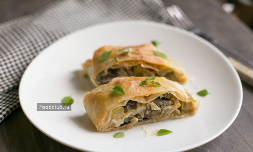 Рецепт штрудель с овощной начинкой