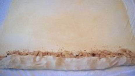 штрудель с яблоками из лаваша