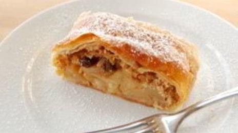 штрудель с яблоками из лаваша