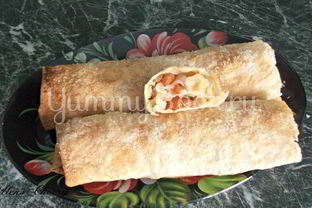 Яблочный штрудель из лаваша