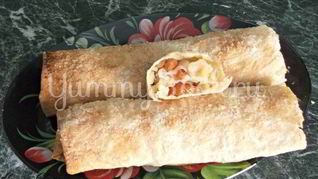 Яблочный штрудель из лаваша