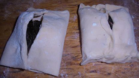 слойки с сыром и морской капустой