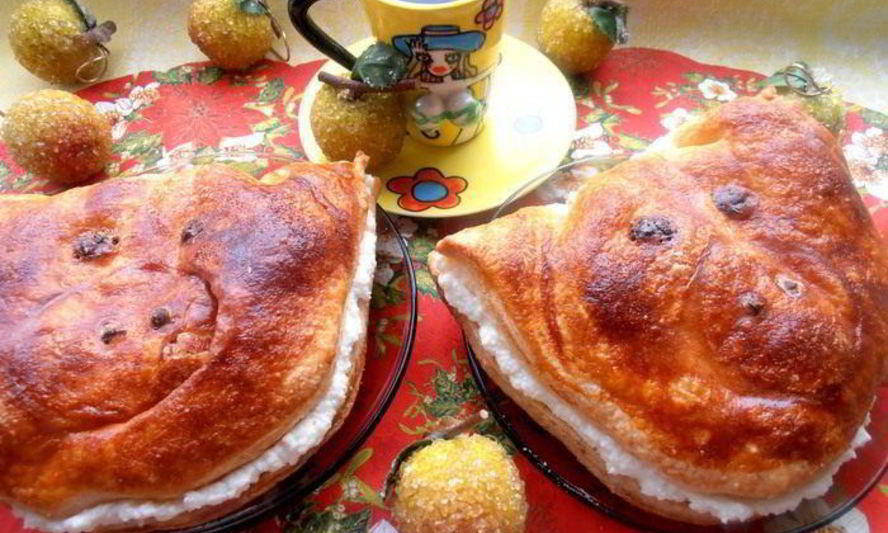 Рецепт слойки с творогом румяные хрюши