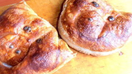 слойки с творогом румяные хрюши