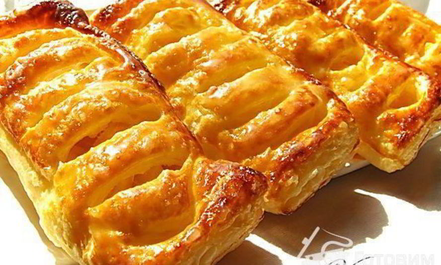 Рецепт слойки яблочные жалюзи