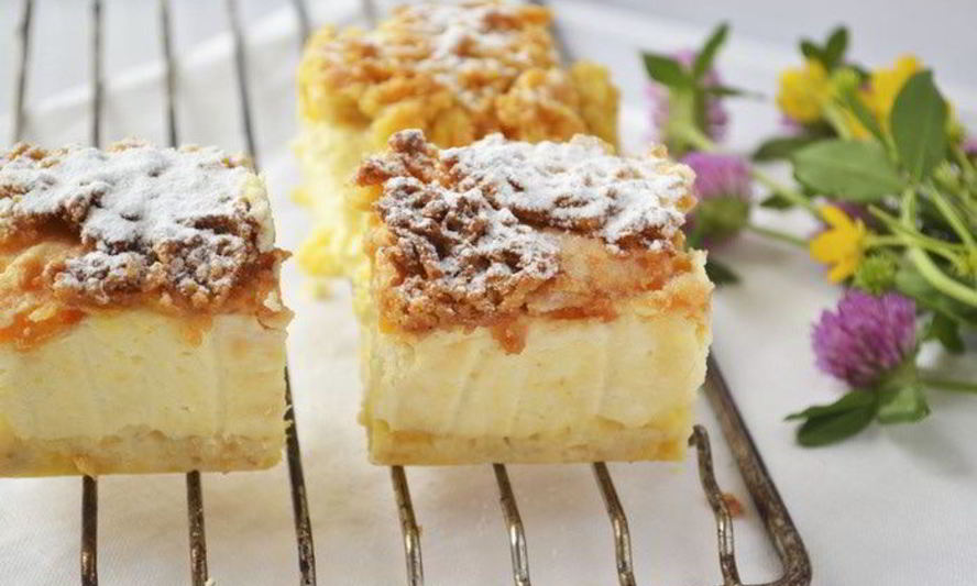 Рецепт сырника с персиками