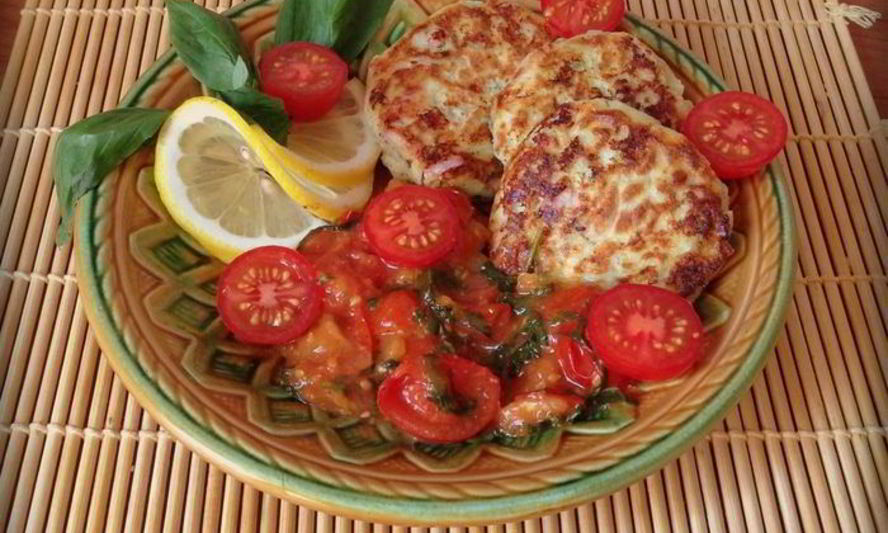 Рецепт сырники с фетой, ветчиной и кинзой