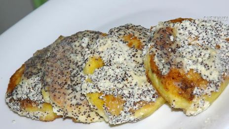сырники с изюмом и маковым соусом по-белорусски